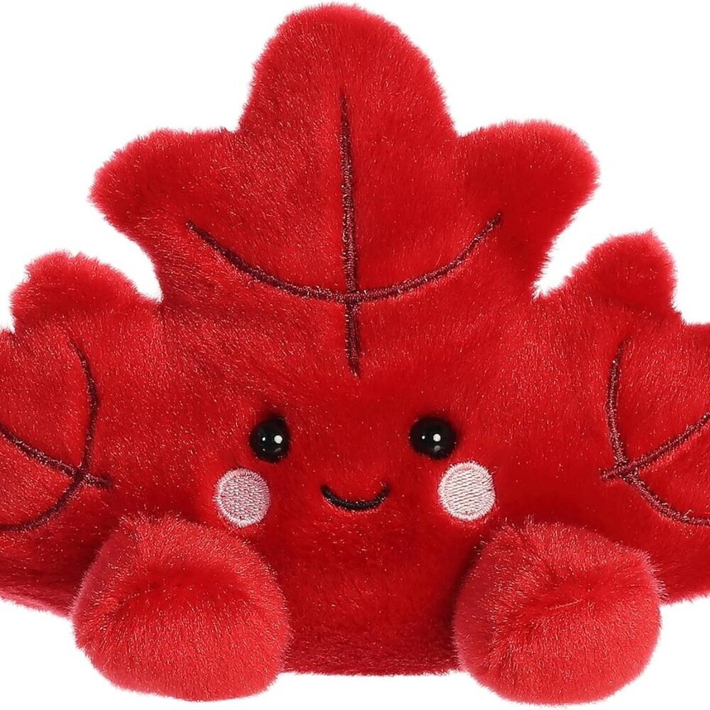Adorable Palm Pals Fall Maple Leaf Stuffed Animal - Pocket-Sized Play - Collecta